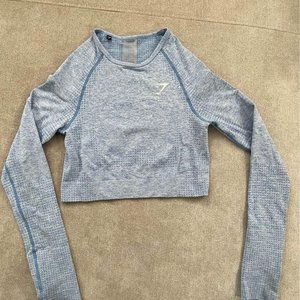 light blue Vital GymShark crop top XS